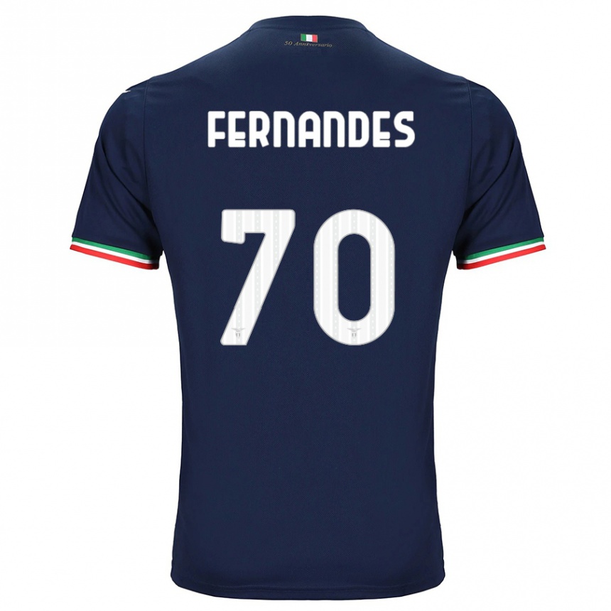 Kinder Fußball Saná Fernandes #70 Marine Auswärtstrikot Trikot 2023/24 T-Shirt Luxemburg