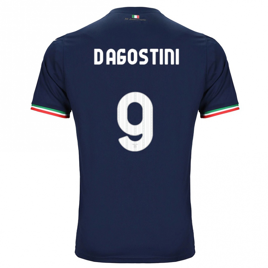 Kinder Fußball Lorenzo D'agostini #9 Marine Auswärtstrikot Trikot 2023/24 T-Shirt Luxemburg