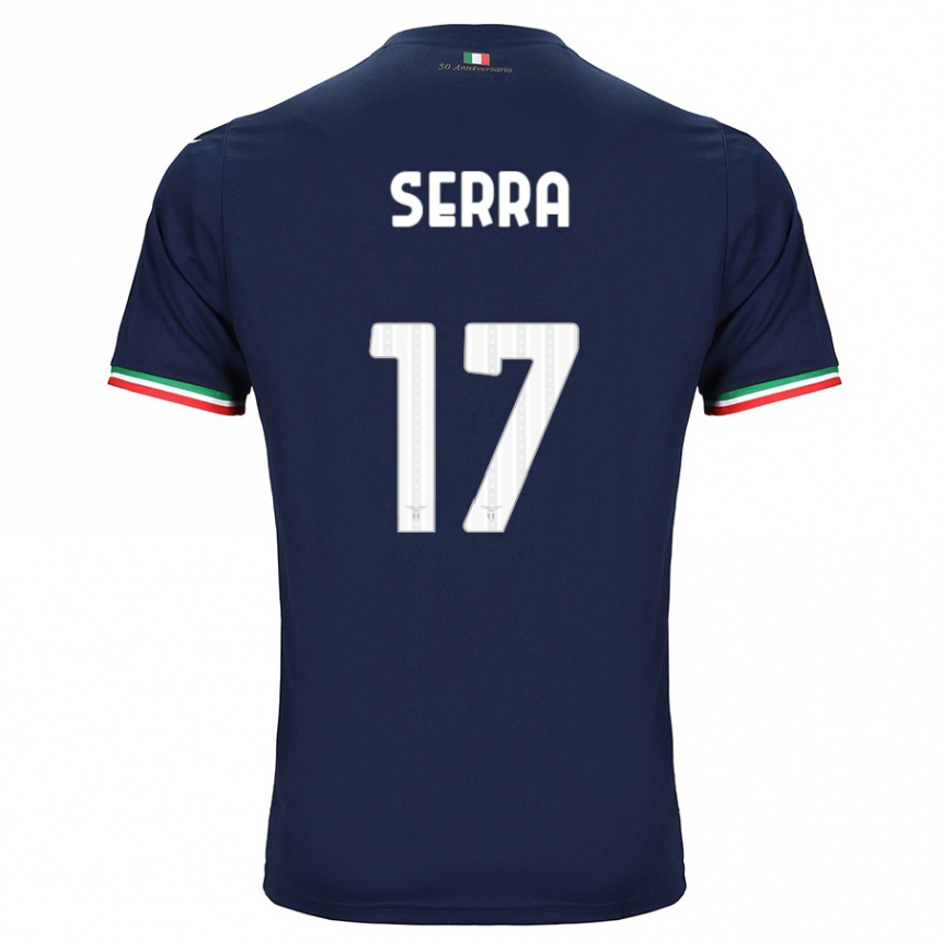 Kinder Fußball Federico Serra #17 Marine Auswärtstrikot Trikot 2023/24 T-Shirt Luxemburg
