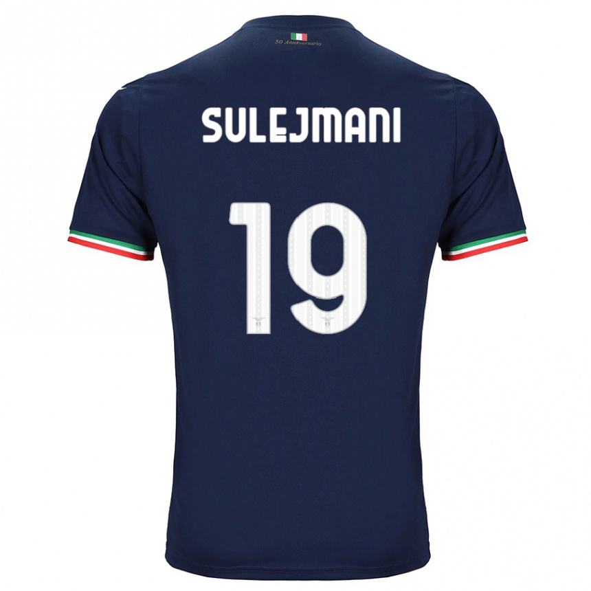 Kinder Fußball Flavio Sulejmani #19 Marine Auswärtstrikot Trikot 2023/24 T-Shirt Luxemburg