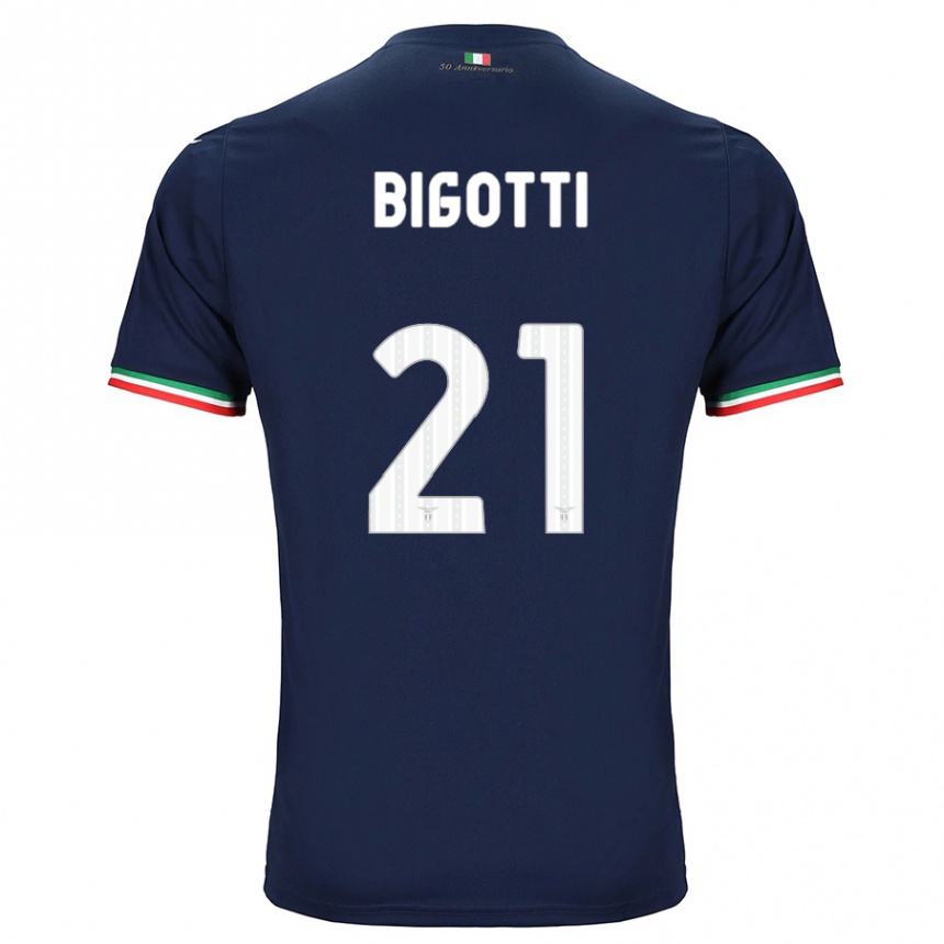 Kinder Fußball Massimo Bigotti #21 Marine Auswärtstrikot Trikot 2023/24 T-Shirt Luxemburg