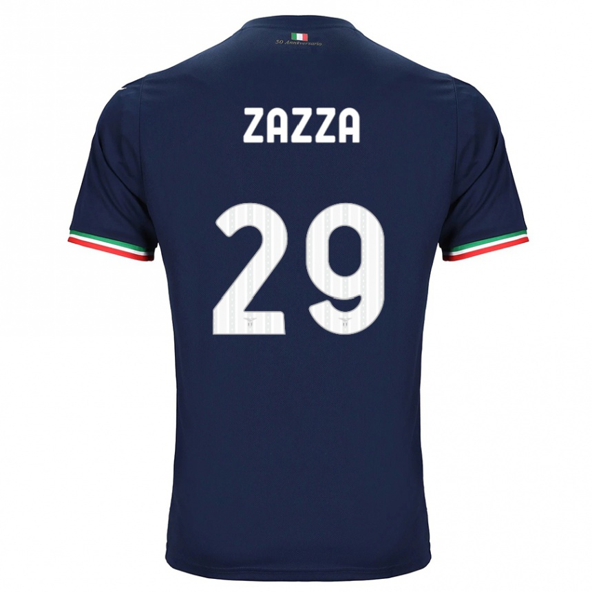 Kinder Fußball Matteo Zazza #29 Marine Auswärtstrikot Trikot 2023/24 T-Shirt Luxemburg