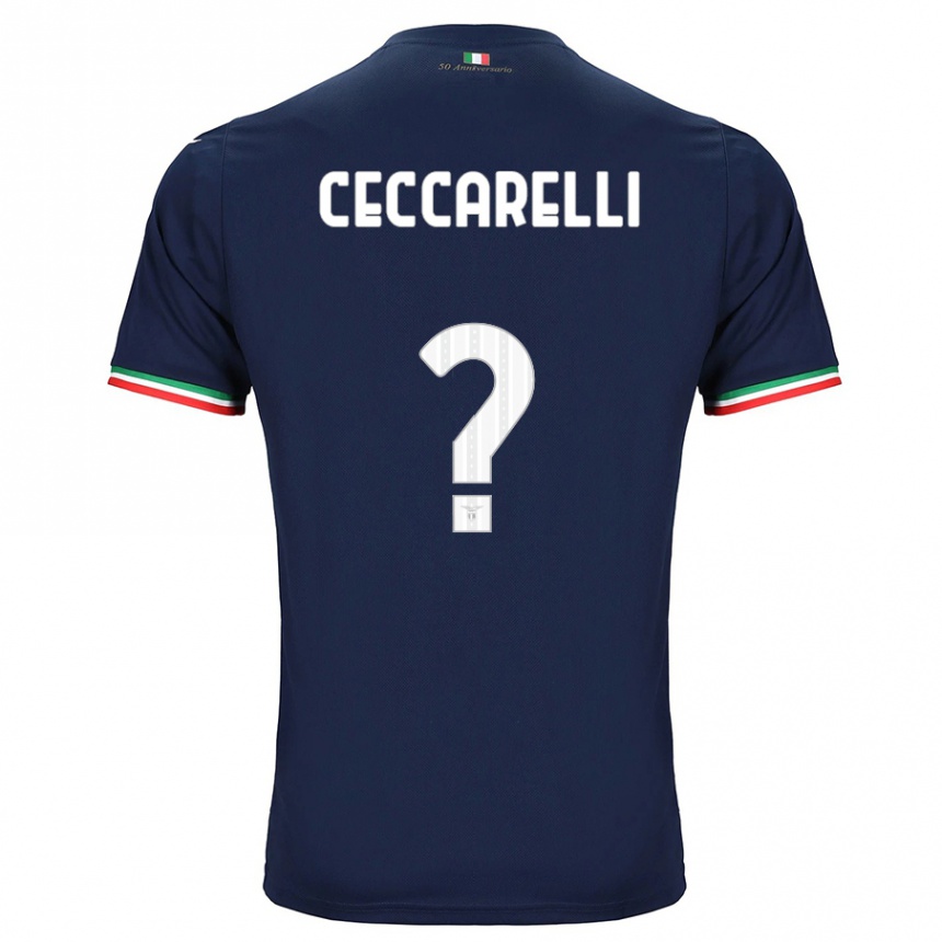 Kinder Fußball Alessandro Ceccarelli #0 Marine Auswärtstrikot Trikot 2023/24 T-Shirt Luxemburg