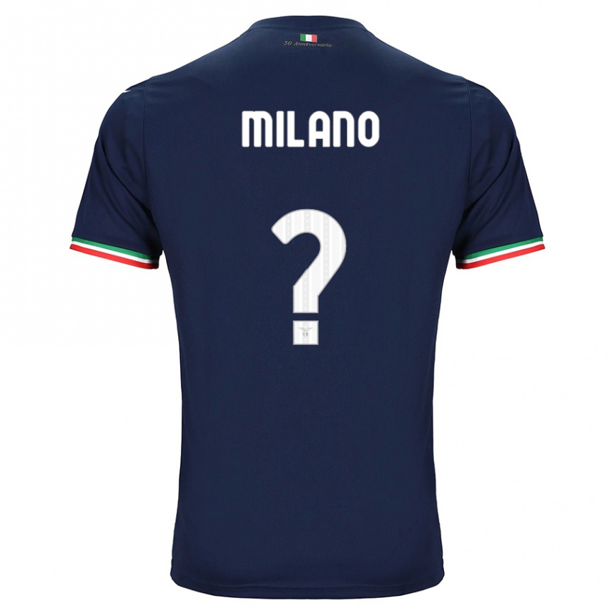 Kinder Fußball Alessandro Milano #0 Marine Auswärtstrikot Trikot 2023/24 T-Shirt Luxemburg