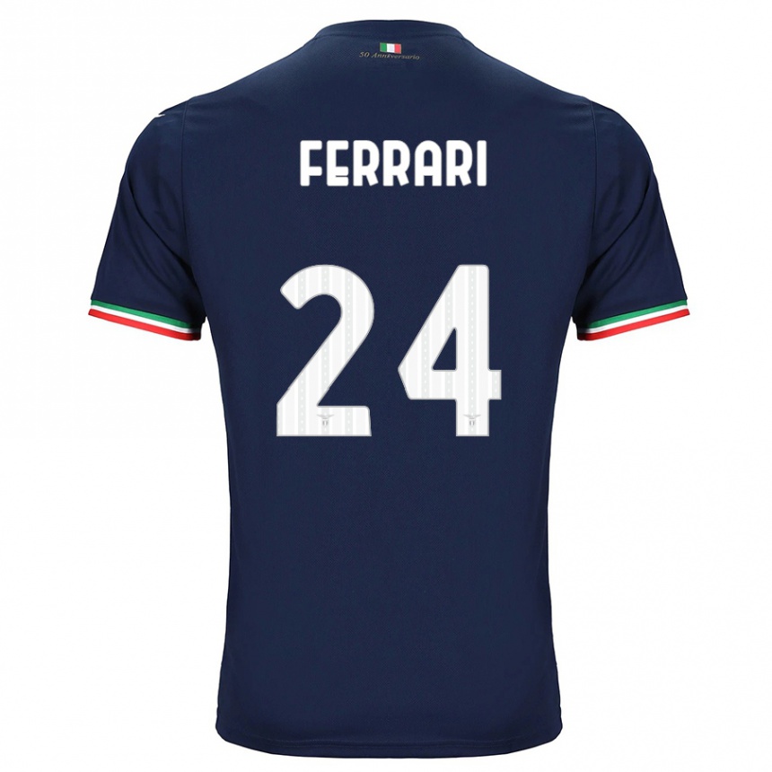 Kinder Fußball Lorenzo Ferrari #24 Marine Auswärtstrikot Trikot 2023/24 T-Shirt Luxemburg