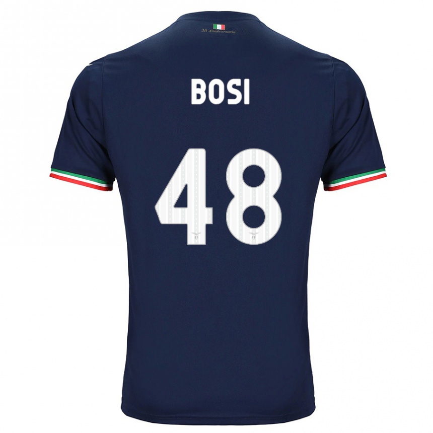 Kinder Fußball Gioele Bosi #48 Marine Auswärtstrikot Trikot 2023/24 T-Shirt Luxemburg