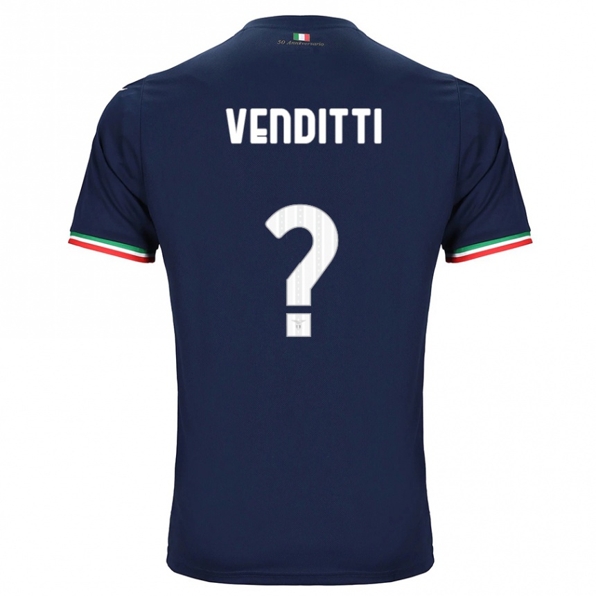 Kinder Fußball Pietro Venditti #0 Marine Auswärtstrikot Trikot 2023/24 T-Shirt Luxemburg