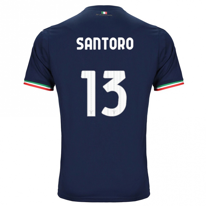 Kinder Fußball Martina Santoro #13 Marine Auswärtstrikot Trikot 2023/24 T-Shirt Luxemburg