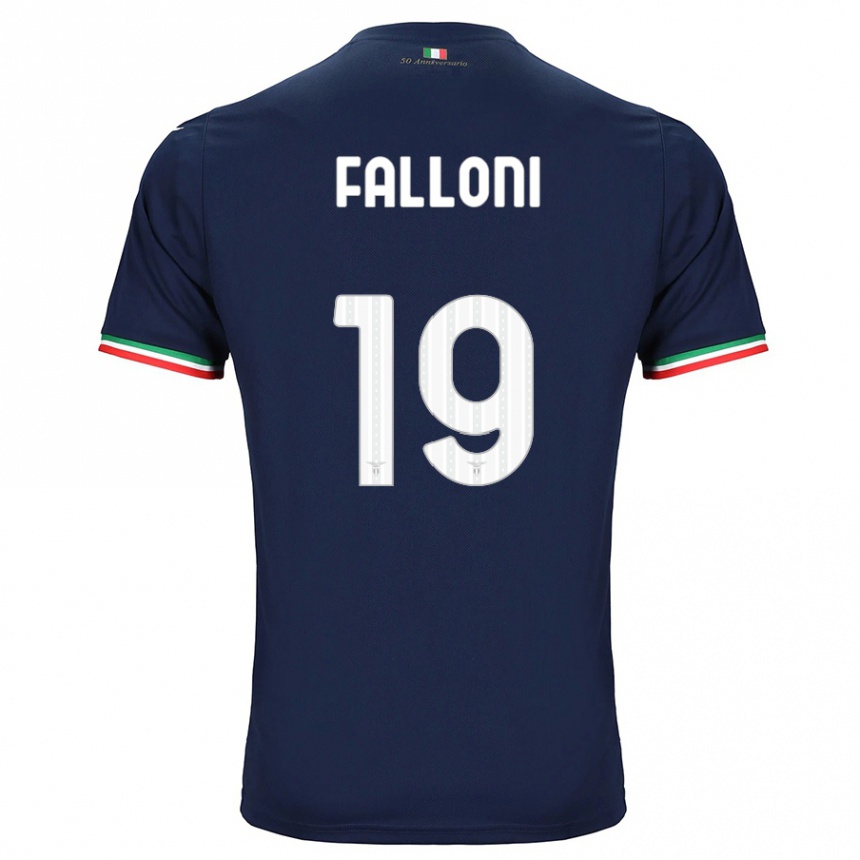 Kinder Fußball Ludovica Falloni #19 Marine Auswärtstrikot Trikot 2023/24 T-Shirt Luxemburg