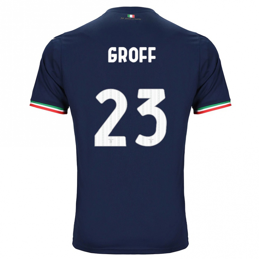 Kinder Fußball Chiara Groff #23 Marine Auswärtstrikot Trikot 2023/24 T-Shirt Luxemburg