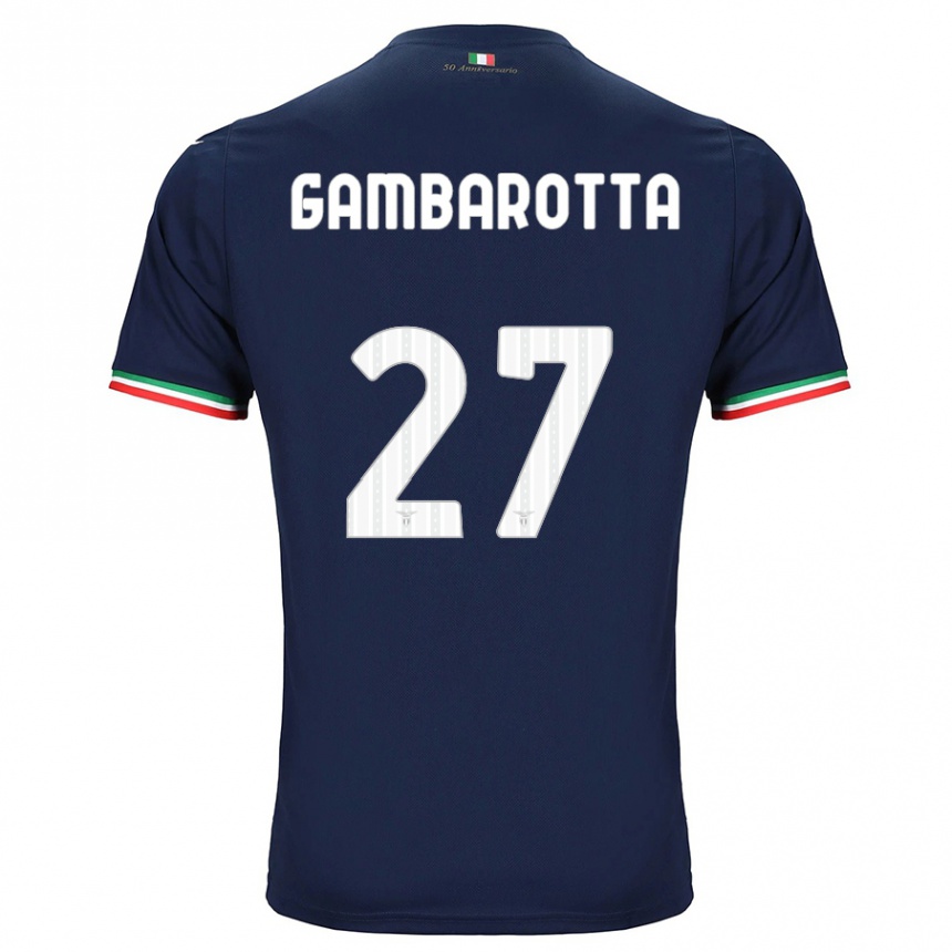 Kinder Fußball Margot Gambarotta #27 Marine Auswärtstrikot Trikot 2023/24 T-Shirt Luxemburg