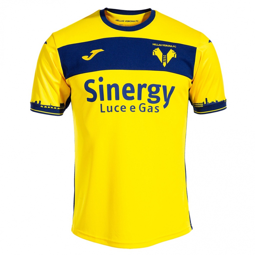 Kinder Fußball Bruno Amione #2 Gelb Auswärtstrikot Trikot 2023/24 T-Shirt Luxemburg