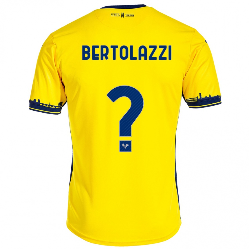 Kinder Fußball Giovanni Bertolazzi #0 Gelb Auswärtstrikot Trikot 2023/24 T-Shirt Luxemburg