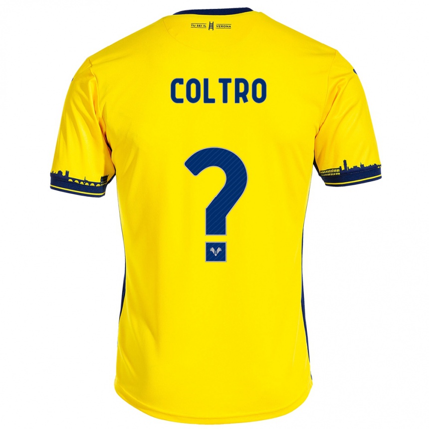 Kinder Fußball Christian Coltro #0 Gelb Auswärtstrikot Trikot 2023/24 T-Shirt Luxemburg