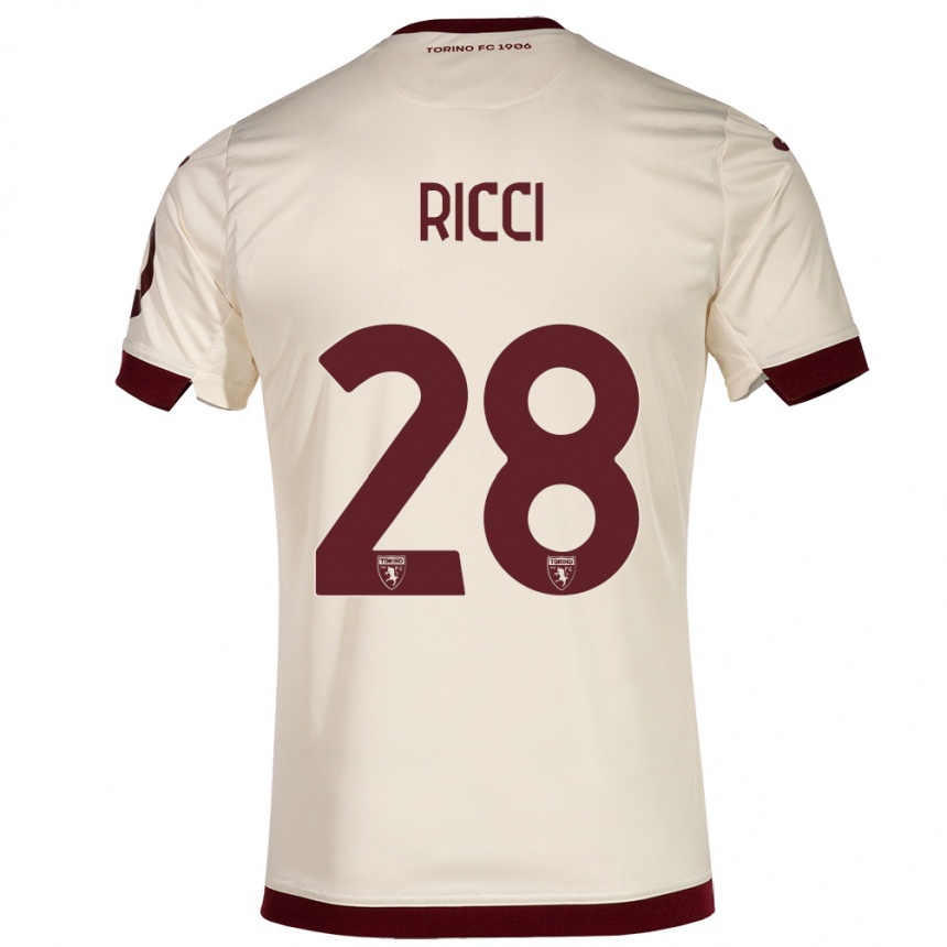 Kinder Fußball Samuele Ricci #28 Sekt Auswärtstrikot Trikot 2023/24 T-Shirt Luxemburg