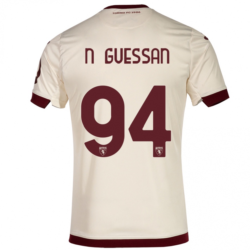 Kinder Fußball Ange Caumenan N'guessan #94 Sekt Auswärtstrikot Trikot 2023/24 T-Shirt Luxemburg