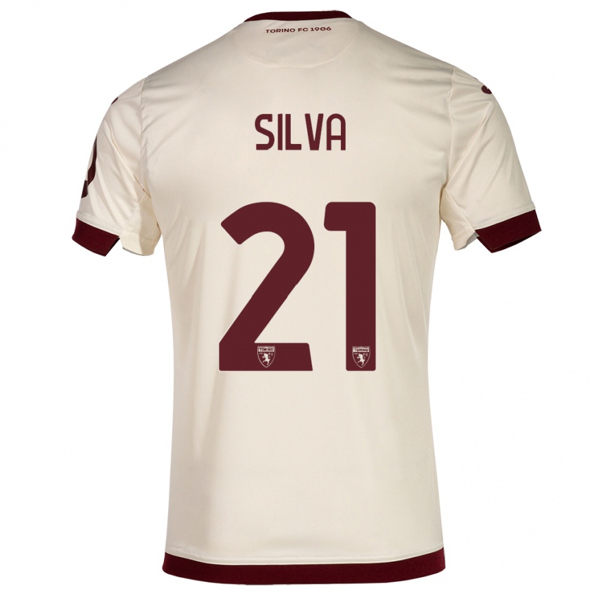 Kinder Fußball Jonathan Silva #21 Sekt Auswärtstrikot Trikot 2023/24 T-Shirt Luxemburg