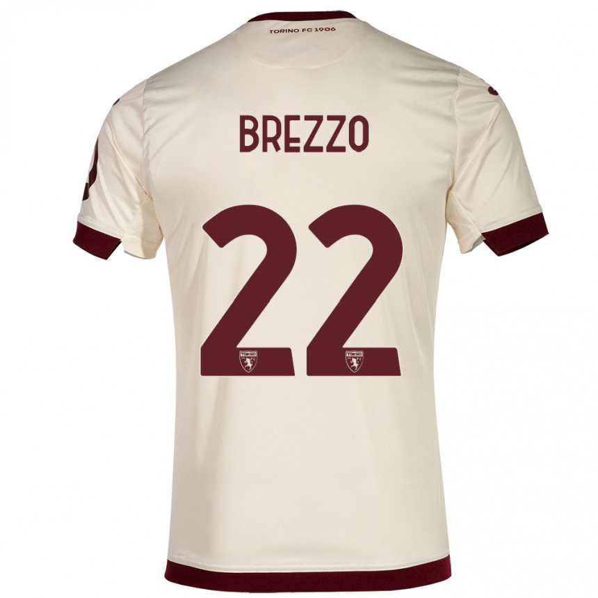 Kinder Fußball Matteo Brezzo #22 Sekt Auswärtstrikot Trikot 2023/24 T-Shirt Luxemburg