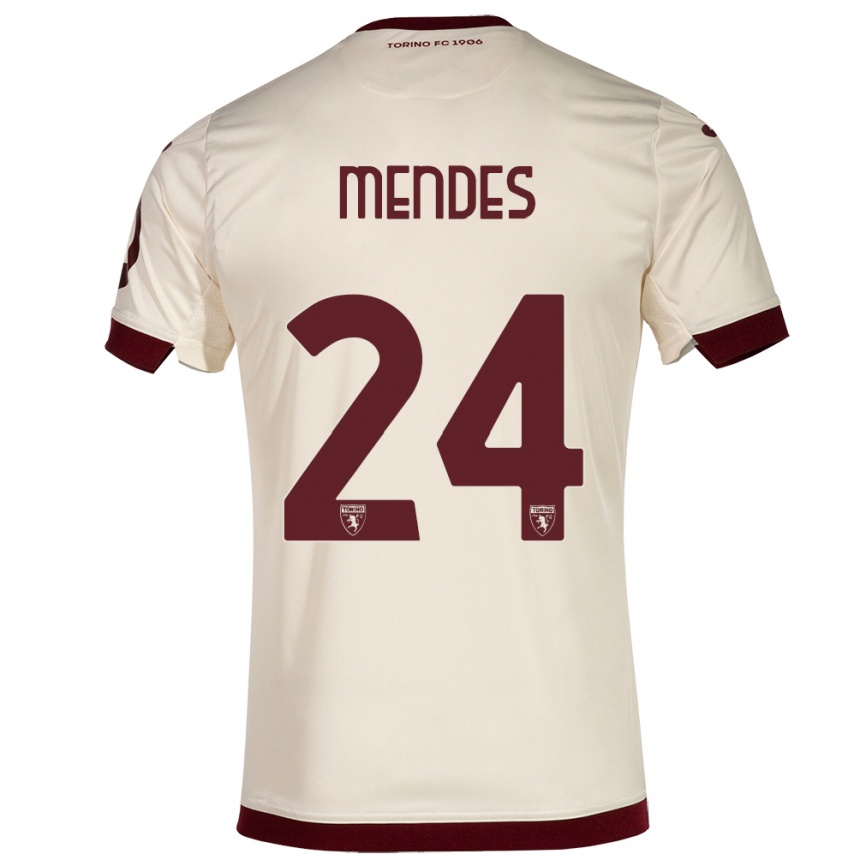 Kinder Fußball Rodrigo Mendes #24 Sekt Auswärtstrikot Trikot 2023/24 T-Shirt Luxemburg