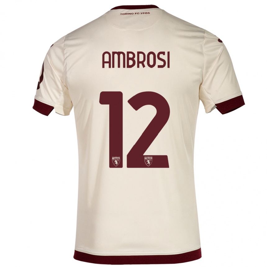 Kinder Fußball Martina Ambrosi #12 Sekt Auswärtstrikot Trikot 2023/24 T-Shirt Luxemburg