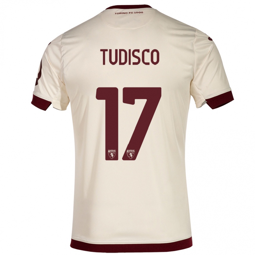 Kinder Fußball Giorgia Tudisco #17 Sekt Auswärtstrikot Trikot 2023/24 T-Shirt Luxemburg