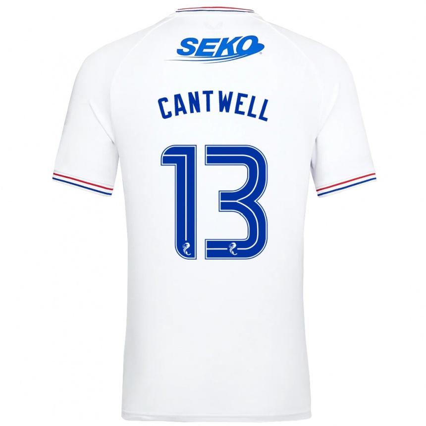 Kinder Fußball Todd Cantwell #13 Weiß Auswärtstrikot Trikot 2023/24 T-Shirt Luxemburg