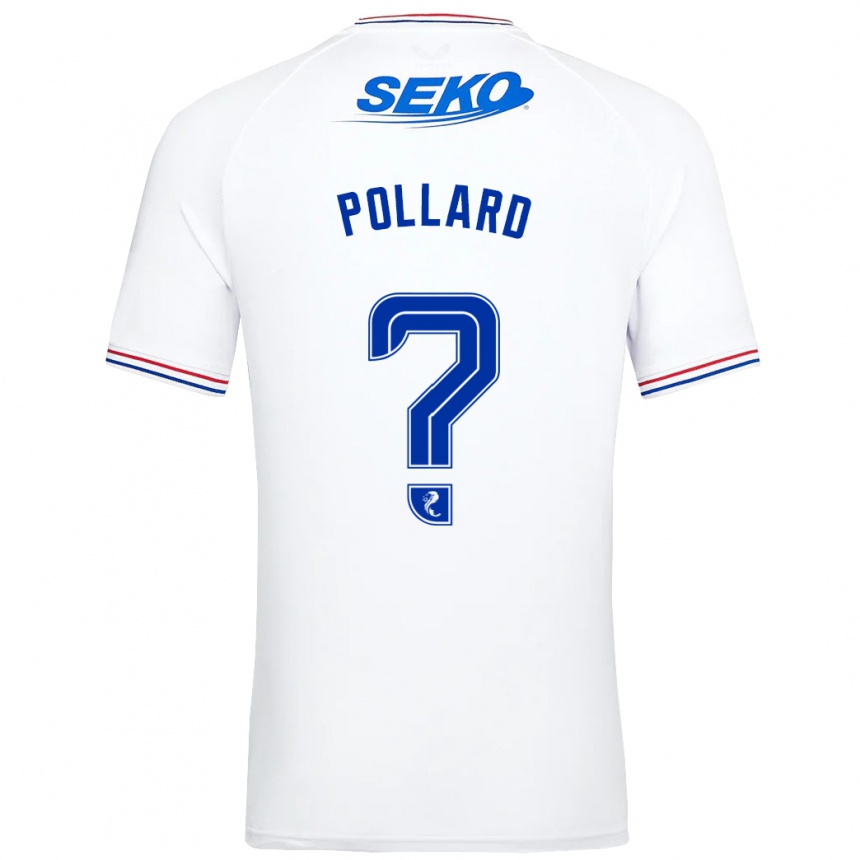 Kinder Fußball Lancelot Pollard #0 Weiß Auswärtstrikot Trikot 2023/24 T-Shirt Luxemburg