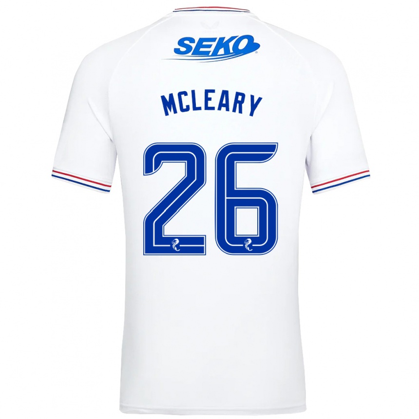 Kinder Fußball Jodi Mcleary #26 Weiß Auswärtstrikot Trikot 2023/24 T-Shirt Luxemburg