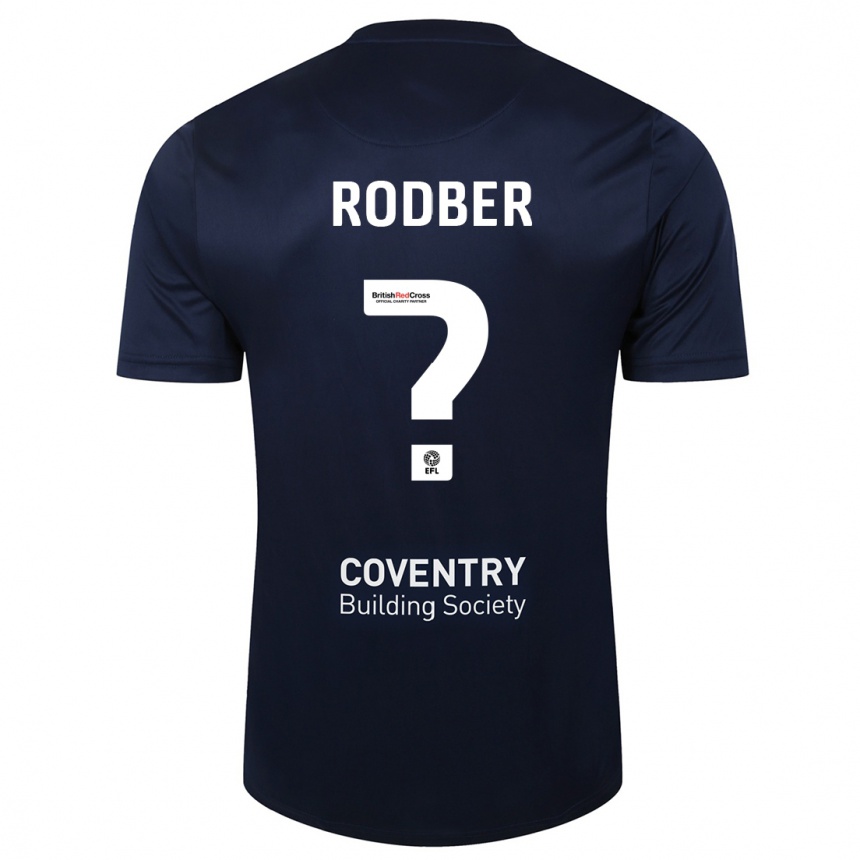 Kinder Fußball Samuel Rodber #0 Rote Marine Auswärtstrikot Trikot 2023/24 T-Shirt Luxemburg