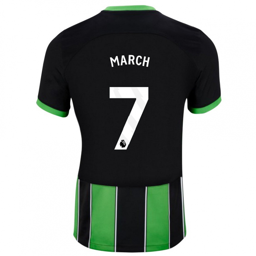 Kinder Fußball Solly March #7 Schwarz Grün Auswärtstrikot Trikot 2023/24 T-Shirt Luxemburg