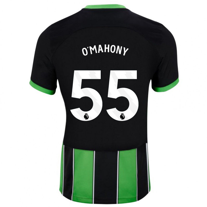 Kinder Fußball Mark O'mahony #55 Schwarz Grün Auswärtstrikot Trikot 2023/24 T-Shirt Luxemburg