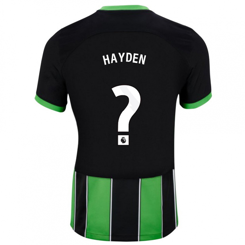 Kinder Fußball Matthew Hayden #0 Schwarz Grün Auswärtstrikot Trikot 2023/24 T-Shirt Luxemburg