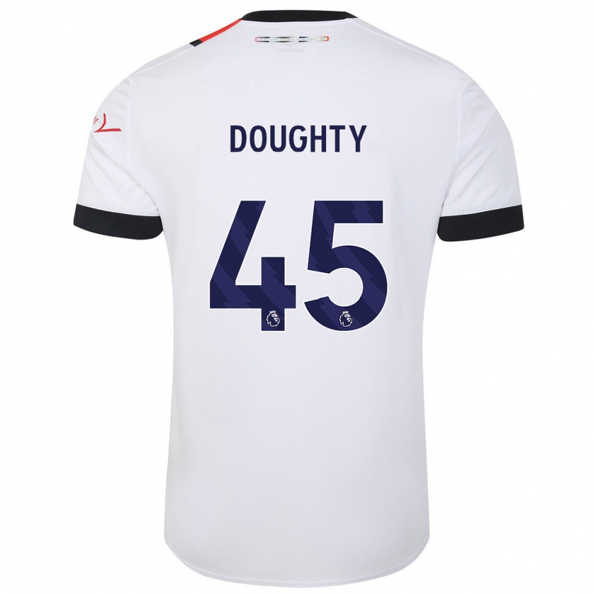 Kinder Fußball Alfie Doughty #45 Weiß Auswärtstrikot Trikot 2023/24 T-Shirt Luxemburg