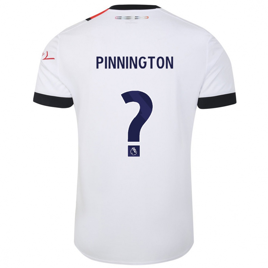 Kinder Fußball Jacob Pinnington #0 Weiß Auswärtstrikot Trikot 2023/24 T-Shirt Luxemburg