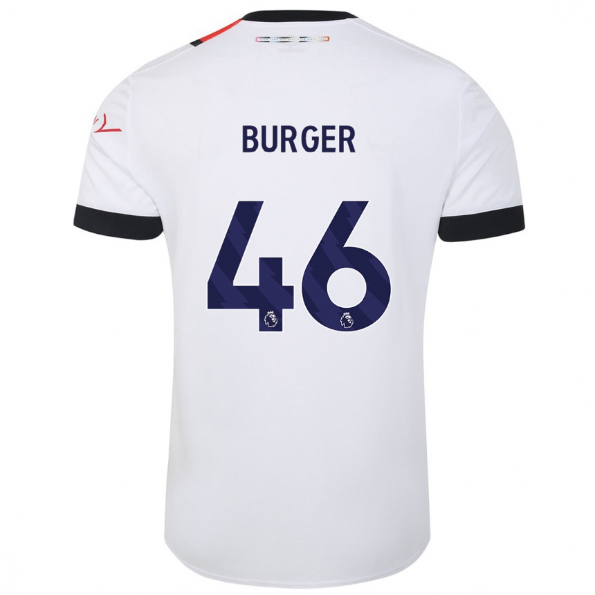 Kinder Fußball Jake Burger #46 Weiß Auswärtstrikot Trikot 2023/24 T-Shirt Luxemburg