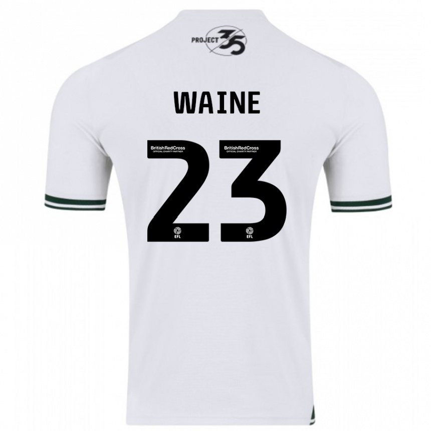 Kinder Fußball Ben Waine #23 Weiß Auswärtstrikot Trikot 2023/24 T-Shirt Luxemburg
