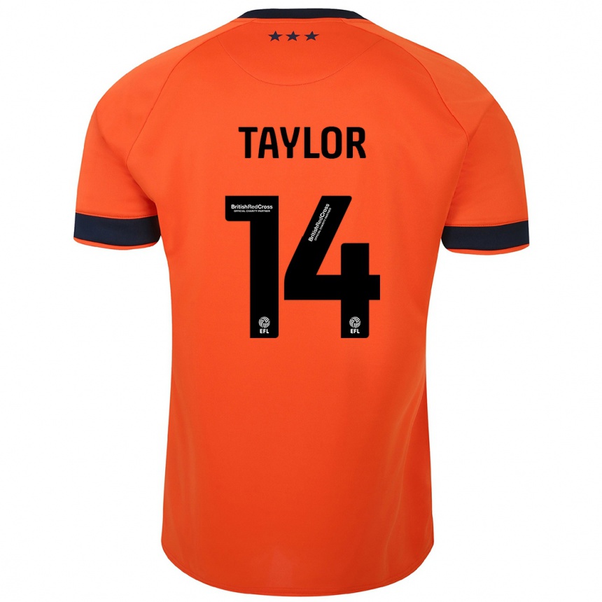 Kinder Fußball Jack Taylor #14 Orangefarben Auswärtstrikot Trikot 2023/24 T-Shirt Luxemburg
