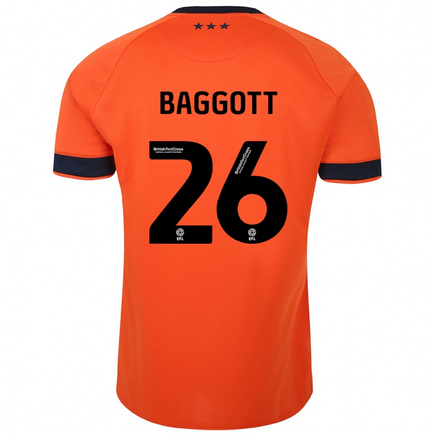 Kinder Fußball Elkan Baggott #26 Orangefarben Auswärtstrikot Trikot 2023/24 T-Shirt Luxemburg