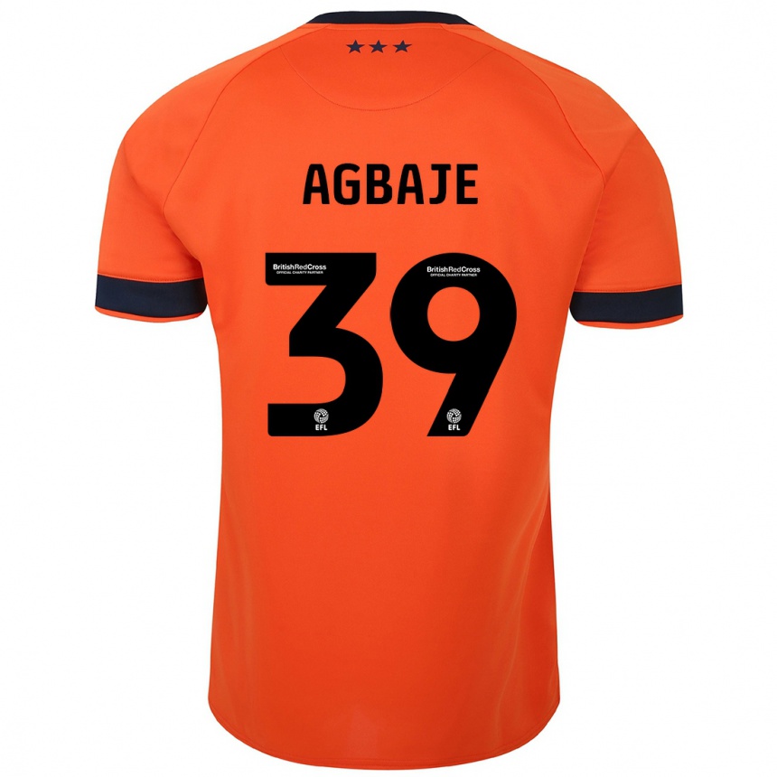 Kinder Fußball Edwin Agbaje #39 Orangefarben Auswärtstrikot Trikot 2023/24 T-Shirt Luxemburg