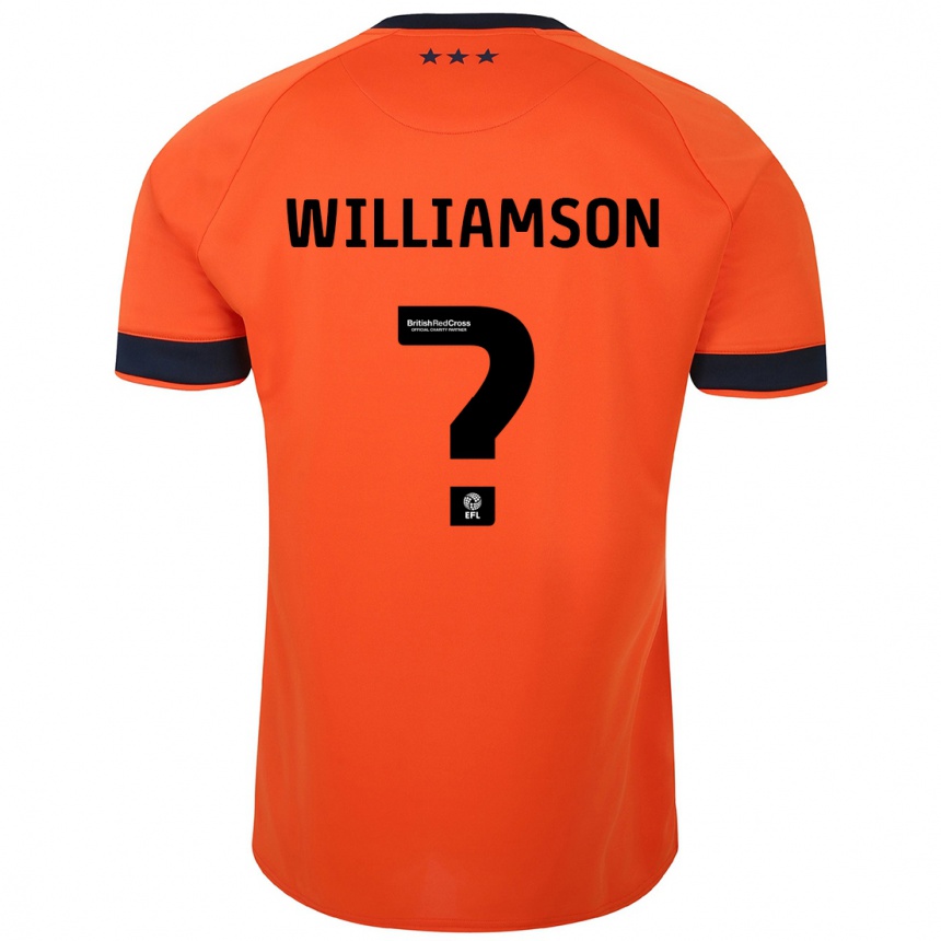 Kinder Fußball Woody Williamson #0 Orangefarben Auswärtstrikot Trikot 2023/24 T-Shirt Luxemburg