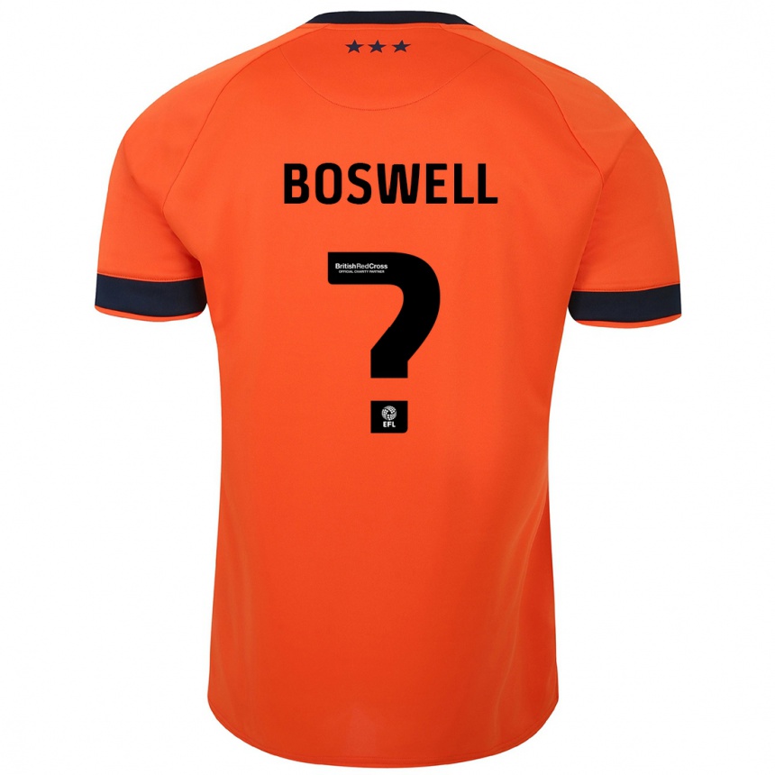 Kinder Fußball Ashton Boswell #0 Orangefarben Auswärtstrikot Trikot 2023/24 T-Shirt Luxemburg