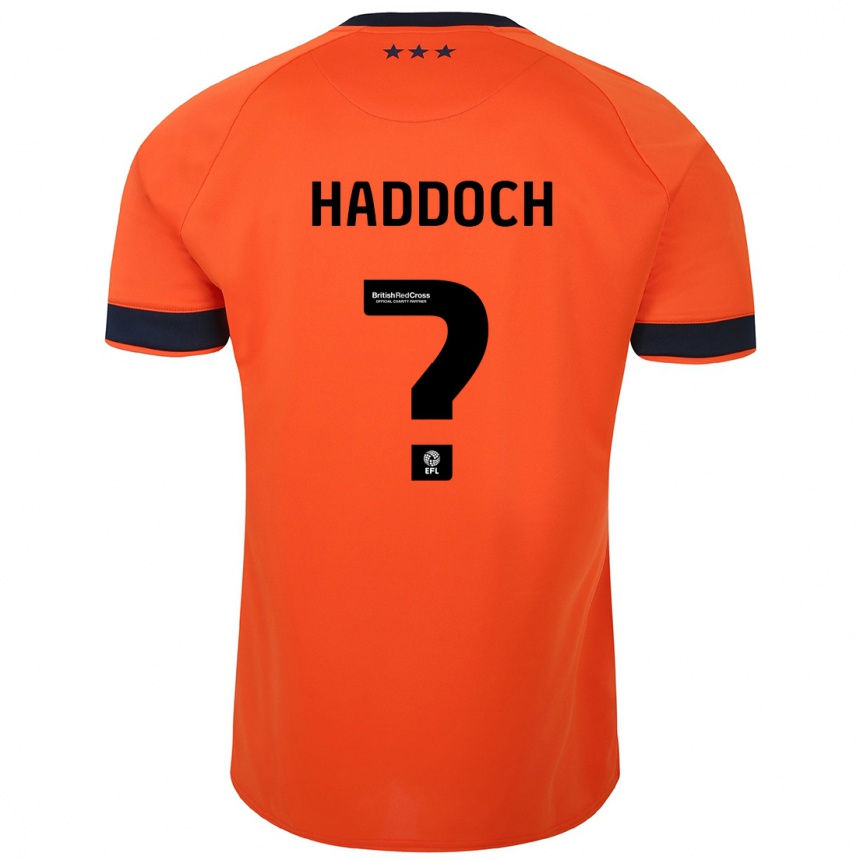 Kinder Fußball Ben Haddoch #0 Orangefarben Auswärtstrikot Trikot 2023/24 T-Shirt Luxemburg