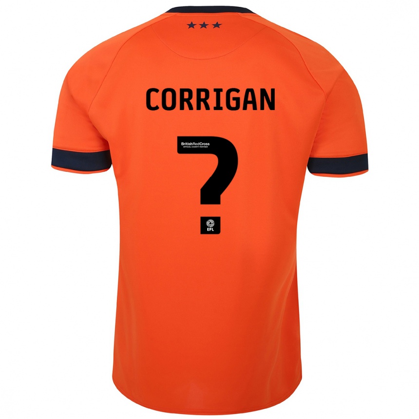 Kinder Fußball Finlay Corrigan #0 Orangefarben Auswärtstrikot Trikot 2023/24 T-Shirt Luxemburg