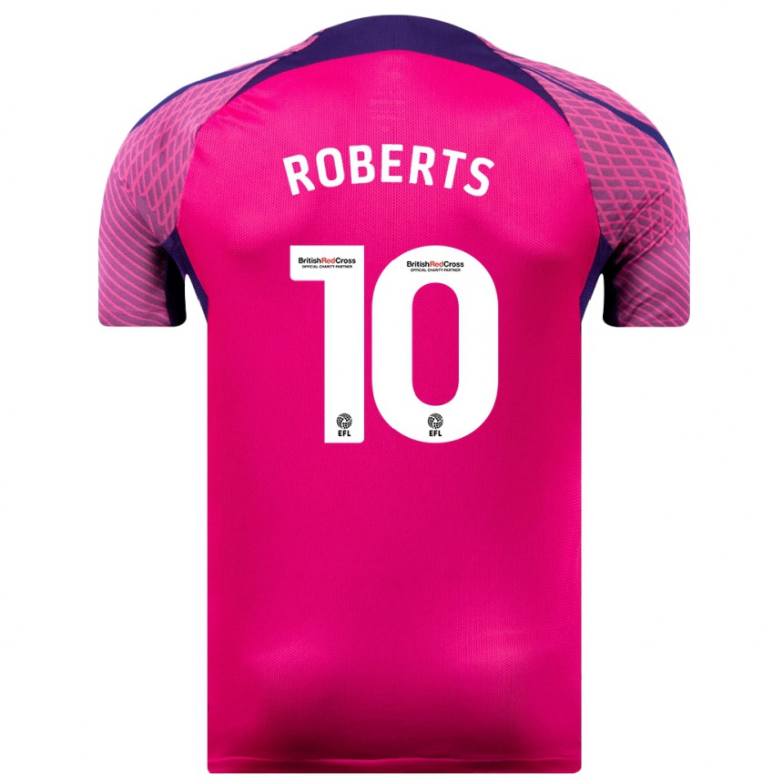 Kinder Fußball Patrick Roberts #10 Lila Auswärtstrikot Trikot 2023/24 T-Shirt Luxemburg