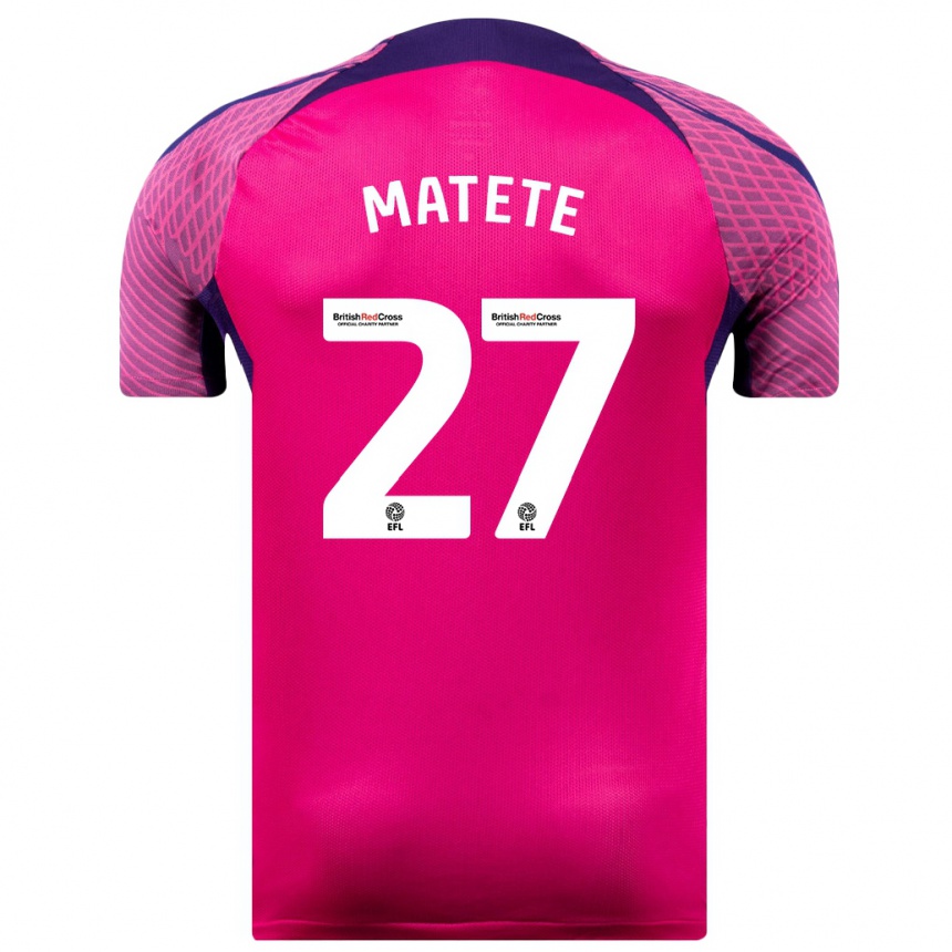 Kinder Fußball Jay Matete #27 Lila Auswärtstrikot Trikot 2023/24 T-Shirt Luxemburg