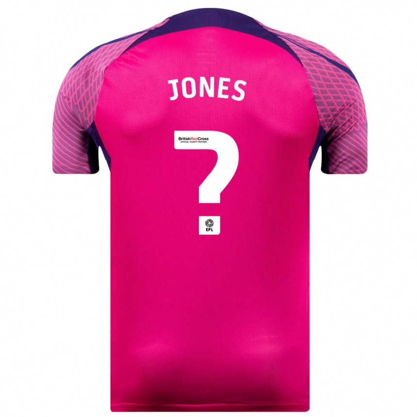 Kinder Fußball Jaydon Jones #0 Lila Auswärtstrikot Trikot 2023/24 T-Shirt Luxemburg