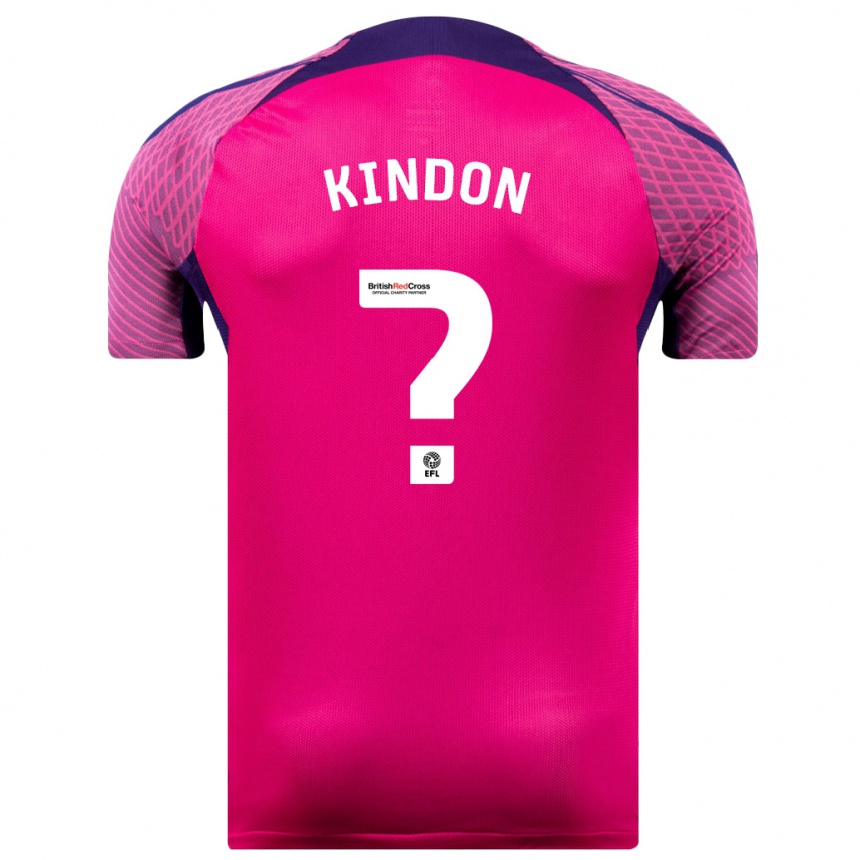 Kinder Fußball Ben Kindon #0 Lila Auswärtstrikot Trikot 2023/24 T-Shirt Luxemburg