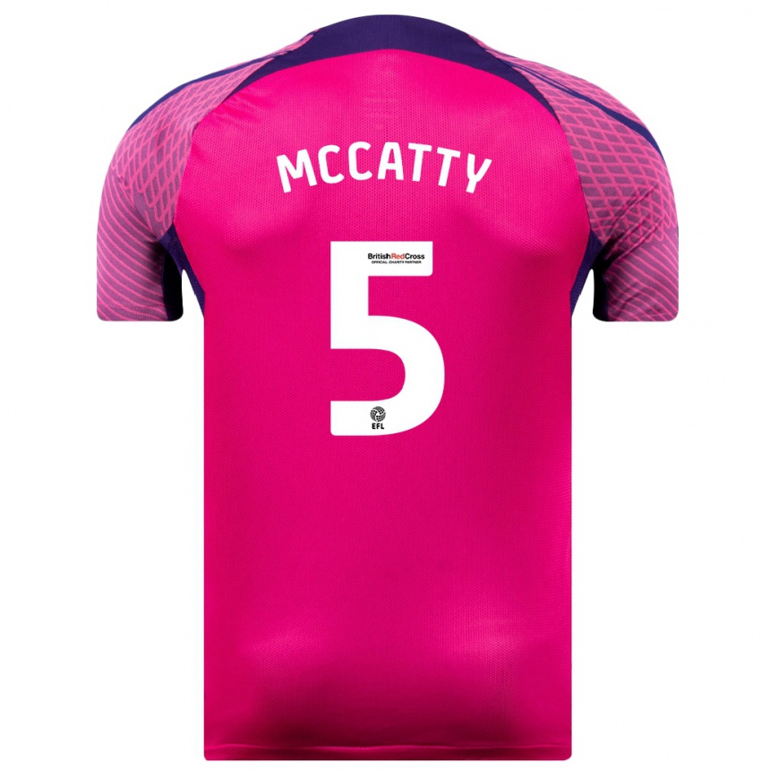 Kinder Fußball Grace Mccatty #5 Lila Auswärtstrikot Trikot 2023/24 T-Shirt Luxemburg