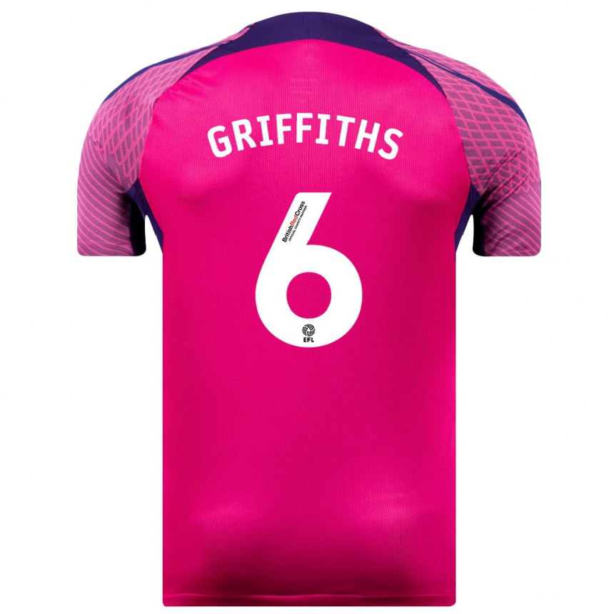 Kinder Fußball Louise Griffiths #6 Lila Auswärtstrikot Trikot 2023/24 T-Shirt Luxemburg