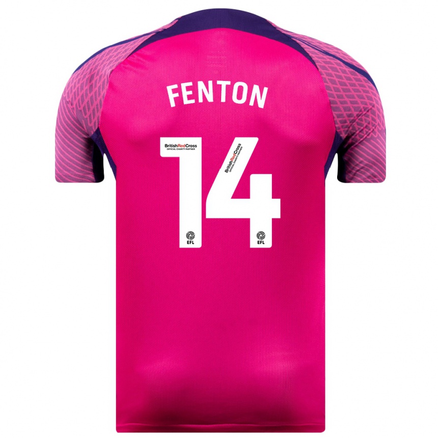 Kinder Fußball Natasha Fenton #14 Lila Auswärtstrikot Trikot 2023/24 T-Shirt Luxemburg